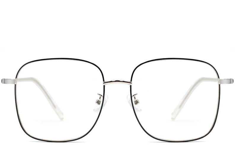 Rectangular Black Metal Glasses #BS0406-0035