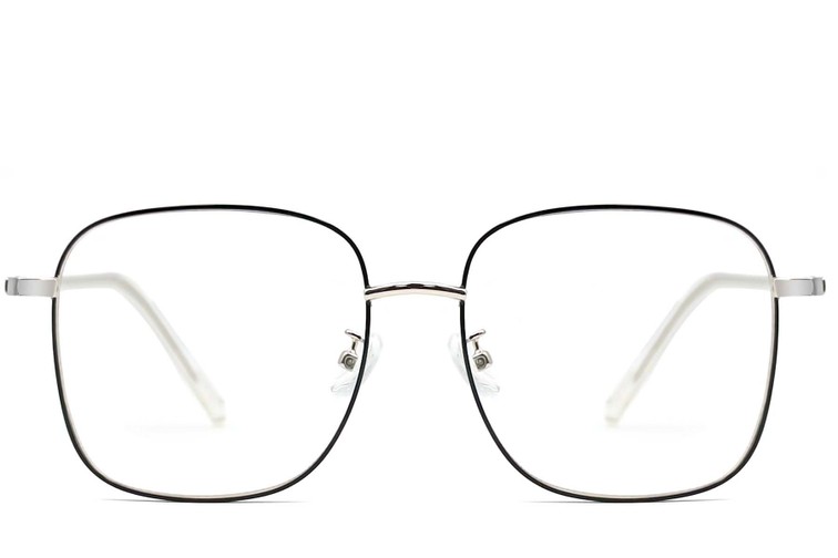 Rectangular Black Metal Glasses #BS0406-0035
