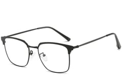 Semi-rimless Black Metal Glasses #BS0406-0036