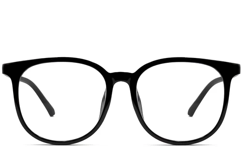 Lunettes ovales noires TR90 #BS0406-0039