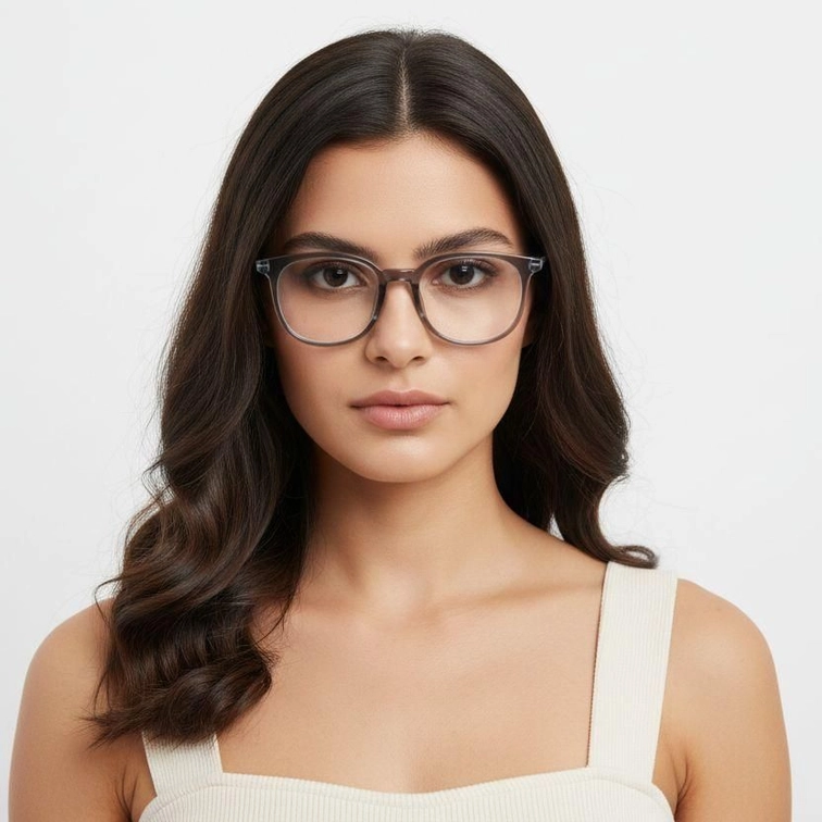 Oval Grey TR90 Glasses #BS0406-0041