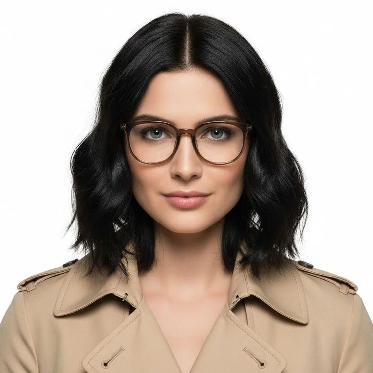 Lunettes ovales vertes TR90 #BS0406-0042