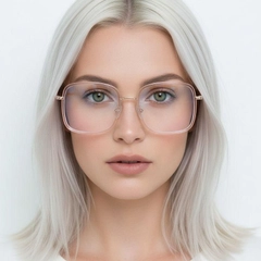 Rectangular Pink TR90 Glasses #BS0406-0044