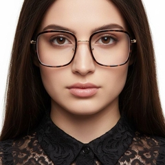 Rectangular Tortoiseshell TR90 Glasses #BS0406-0046