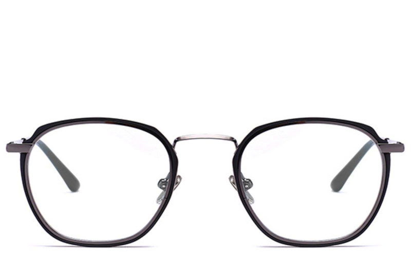 Lunettes rectangulaires en métal noir #BS0406-0048