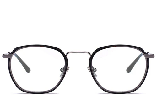 Lunettes rectangulaires en métal noir #BS0406-0048