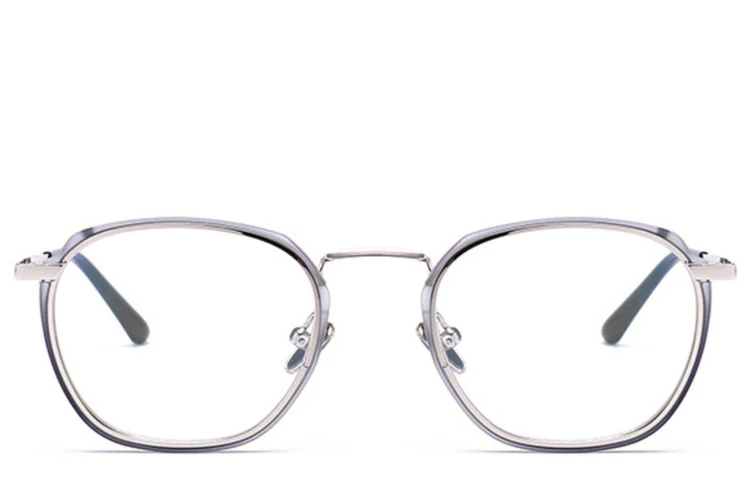 Rechteckige graue Metallbrille #BS0406-0049