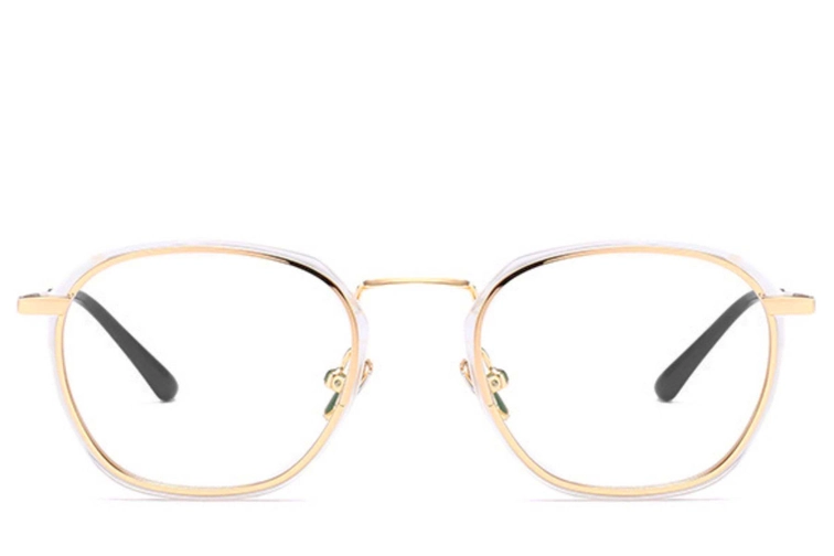 Rectangular Golden Metal Glasses #BS0406-0050