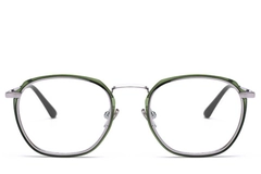 Rectangular Green Metal Glasses #BS0406-0051