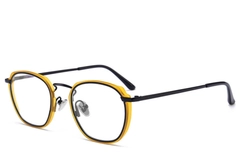 Rectangular Yellow Metal Glasses #BS0406-0053