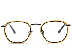 Rectangular Yellow Metal Glasses #BS0406-0053