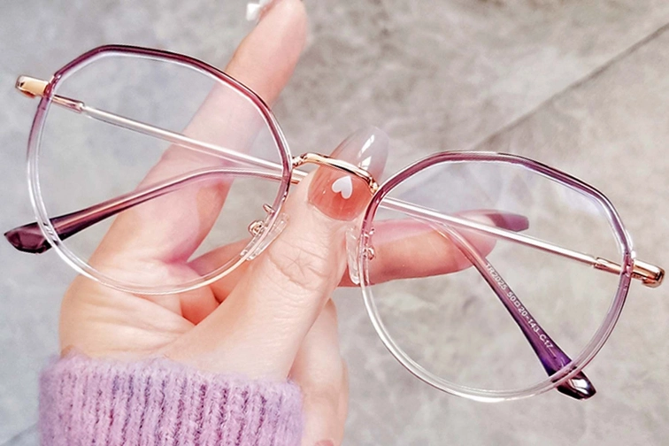 Geometric Purple Metal Glasses #BS0406-0057