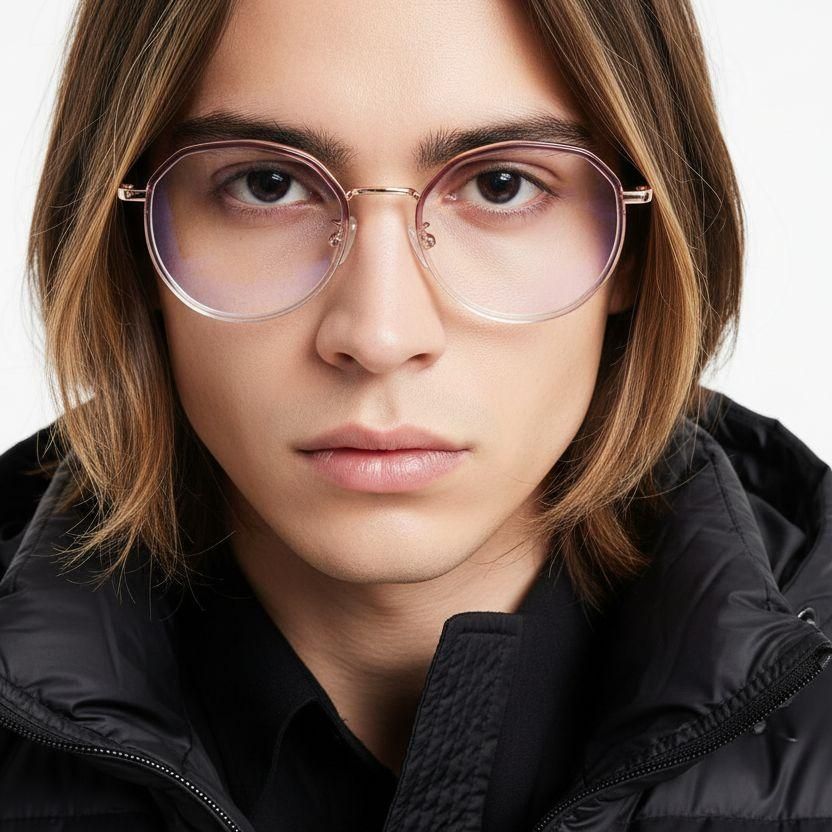 Geometric Purple Metal Glasses #BS0406-0057