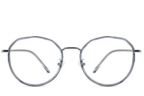 Lunettes géométriques en métal gris #BS0406-0061