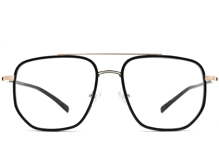 Gafas de aviador de metal dorado #BS0406-0066