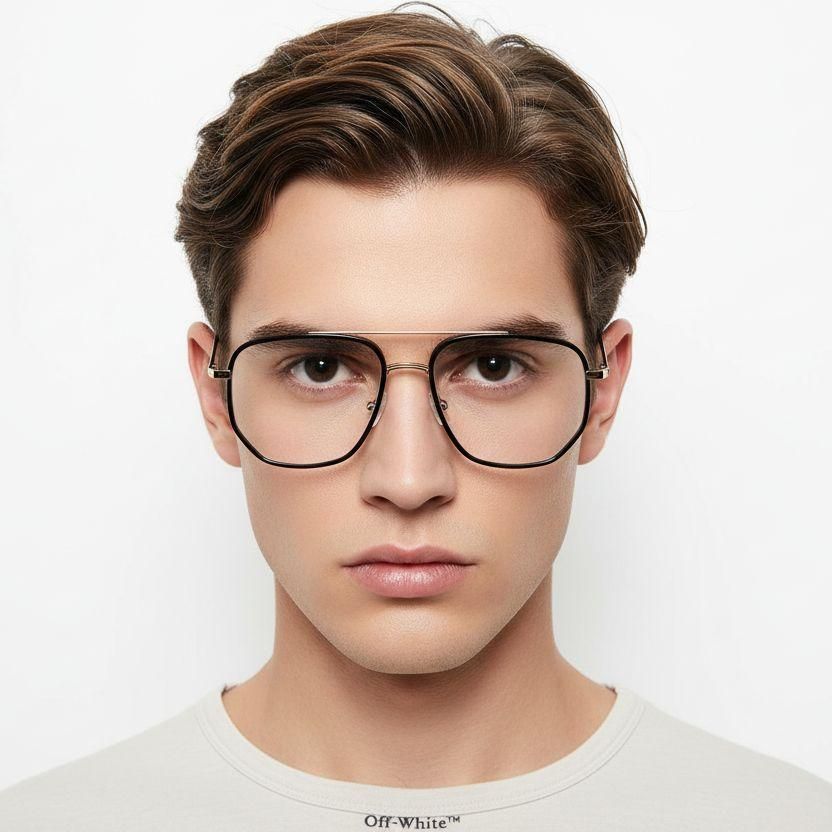 Aviator Golden Metal Glasses #BS0406-0066