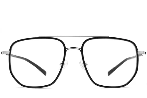 Lunettes aviateur en métal argenté #BS0406-0067