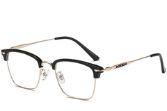 Semi-rimless Golden Titanium Glasses #BS0406-0068