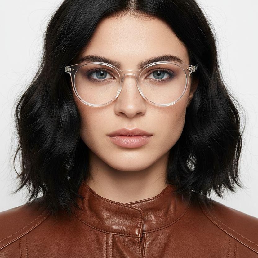 Gafas TR90 ovaladas transparentes #BS0406-0073