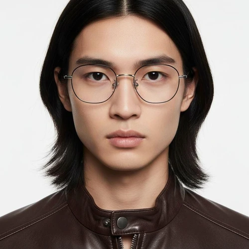 Oval Black Metal Glasses #BS0406-0077