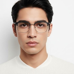 Halbrandlose schwarze TR90-Brille #BS0406-0081