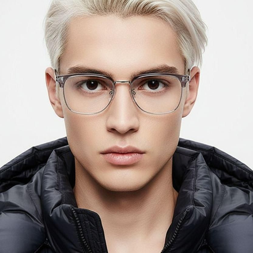 Gafas TR90 grises semi al aire #BS0406-0087