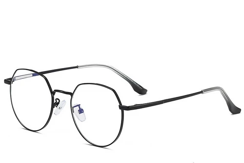 Geometrische schwarze Metallbrille #BS0406-0089