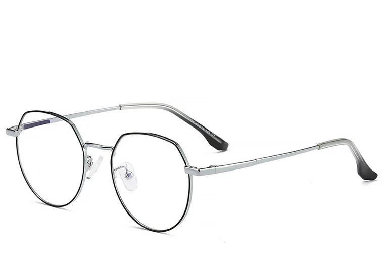 Lunettes géométriques en métal argenté #BS0406-0093