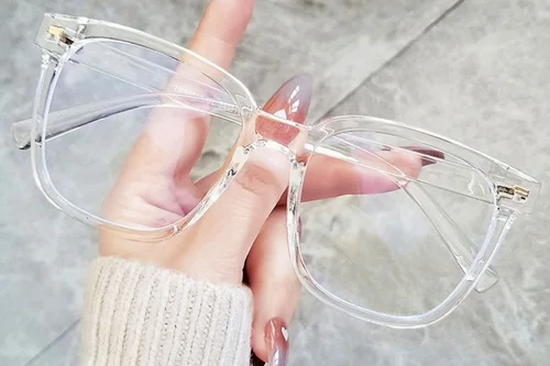 Lunettes rectangulaires transparentes TR90 #BS0406-0111