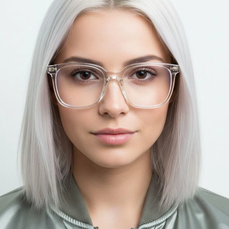 Rectangular Transparent TR90 Glasses #BS0406-0111