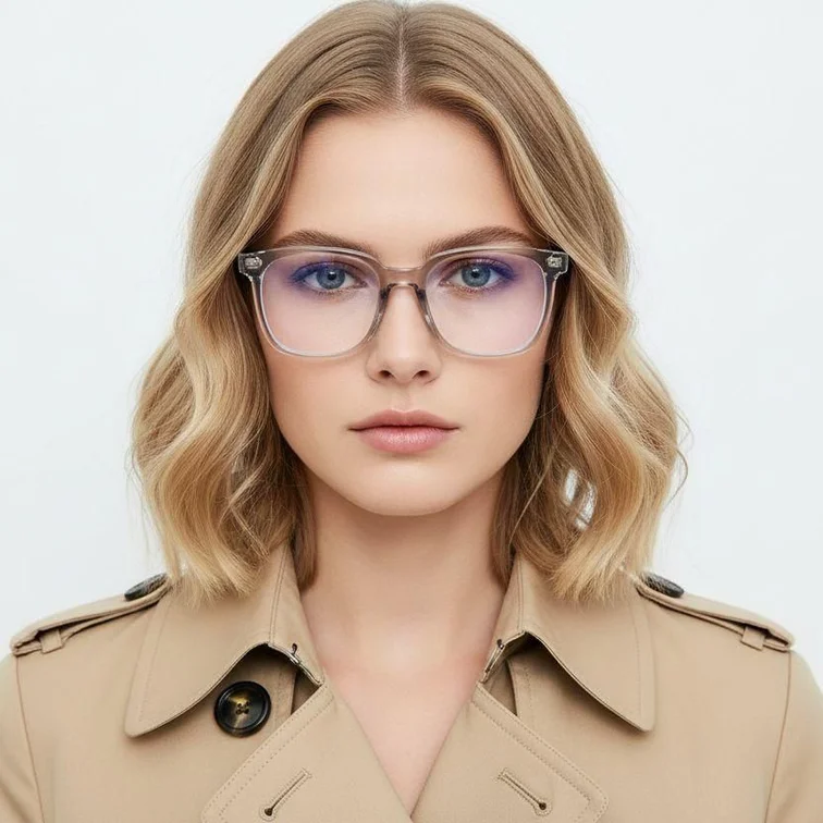 Rectangular Grey TR90 Glasses #BS0406-0113