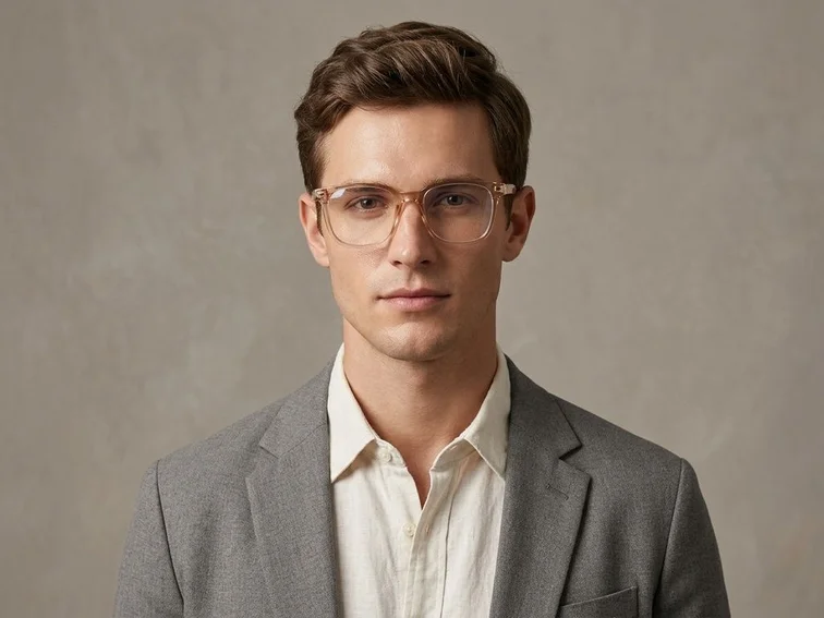 Rectangular Brown TR90 Glasses #BS0406-0114