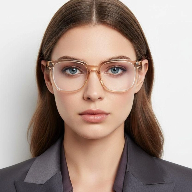 Rectangular Brown TR90 Glasses #BS0406-0114