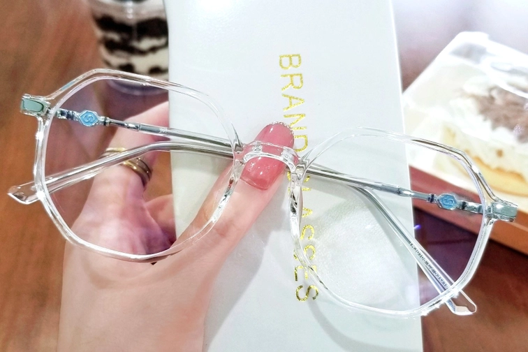 Geometric Transparent TR90 Glasses #BS0406-0120