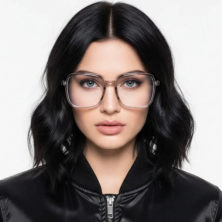 Gafas rectangulares grises TR90 #BS0406-0122
