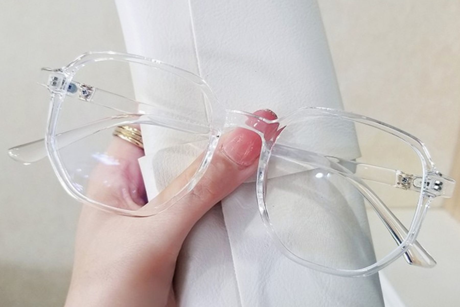 Geometric Transparent TR90 Glasses #BS0406-0127