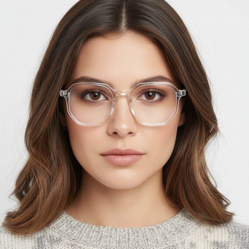 Geometric Transparent TR90 Glasses #BS0406-0127