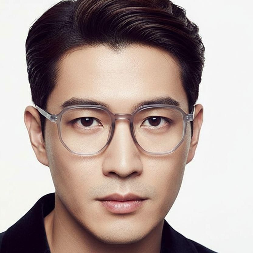 Gafas geométricas TR90 grises #BS0406-0128