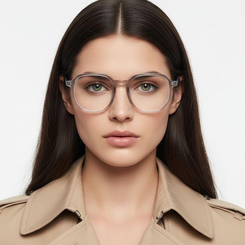 Gafas geométricas TR90 grises #BS0406-0128