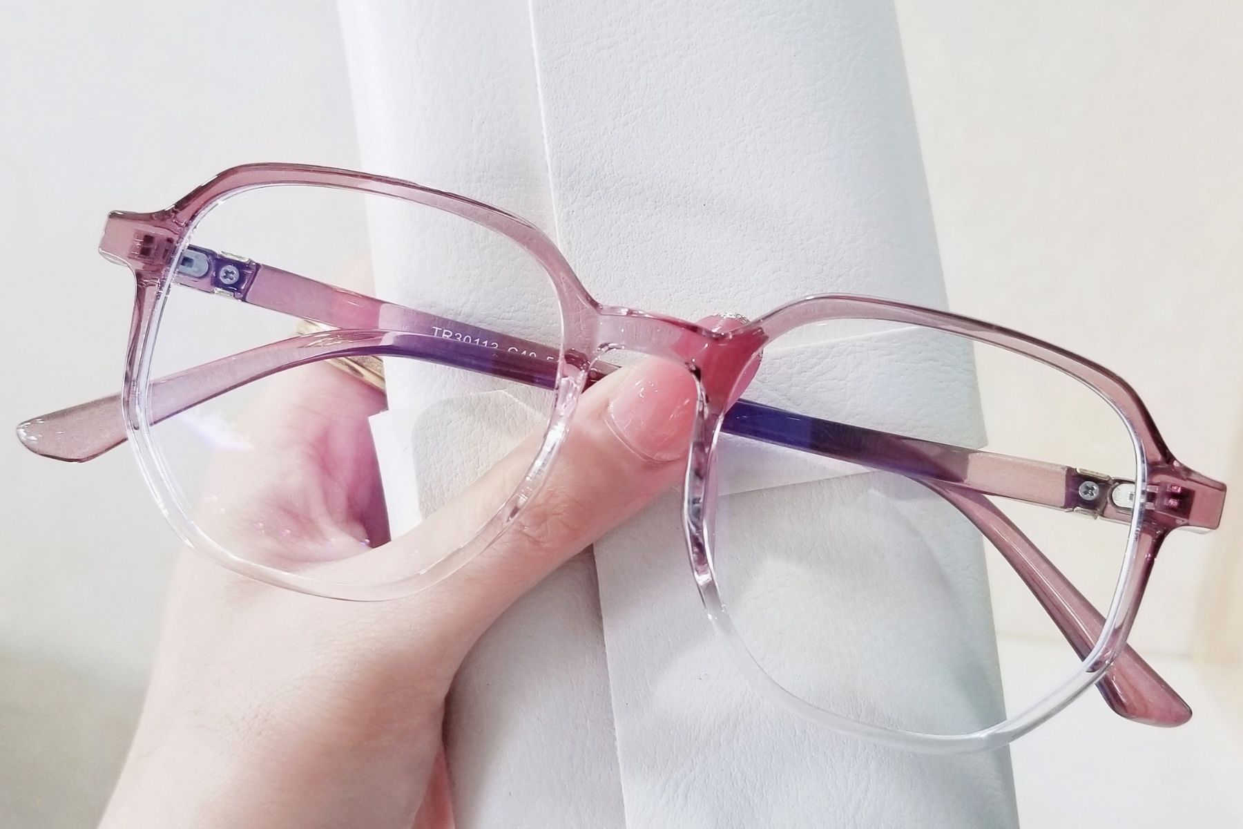 Lunettes géométriques violettes TR90 #BS0406-0129