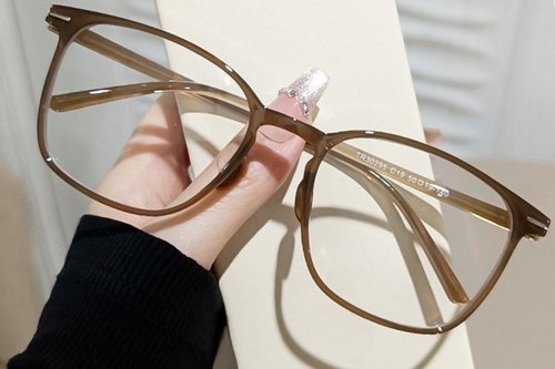 Lunettes ovales marron TR90 #BS0406-0135
