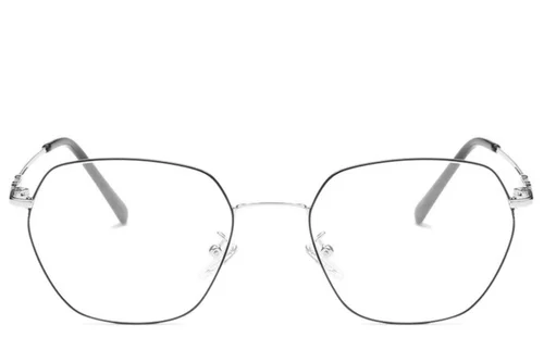 Lunettes géométriques en métal argenté #BS0406-0145