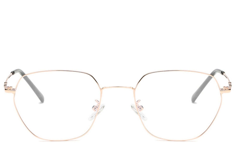 Geometric Pink Metal Glasses #BS0406-0147