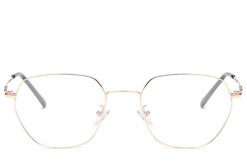 Lunettes géométriques en métal rose #BS0406-0147