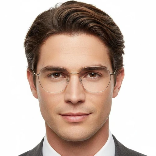 Geometric Pink Metal Glasses #BS0406-0147