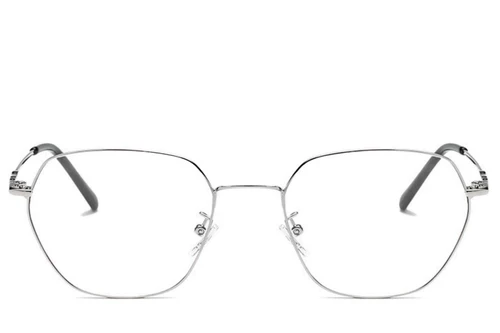 Lunettes géométriques en métal argenté #BS0406-0148