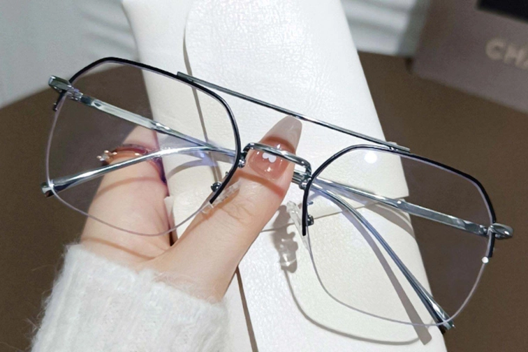 Aviator Black Metal Glasses #BS0406-0149