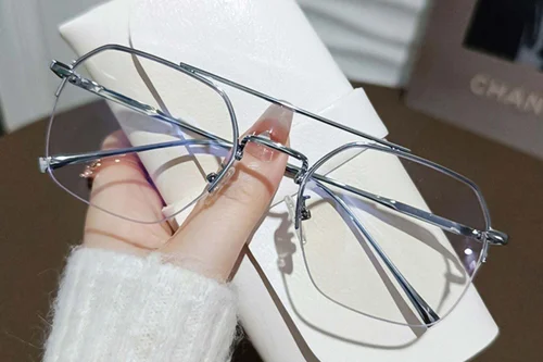 Lunettes aviateur en métal argenté #BS0406-0150