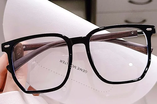 Lunettes rectangulaires noires TR90 #BS0406-0153