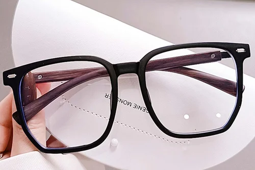 Lunettes rectangulaires noires TR90 #BS0406-0154